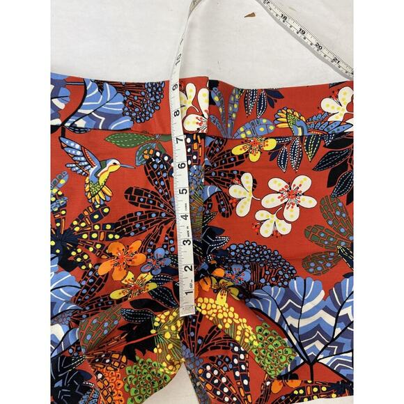 LOFT Women's Shorts Size 2 Floral Hummingbird Print Tahitian Vacation Pockets - Picture 2 of 7